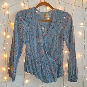 Floral peplum top for spring!